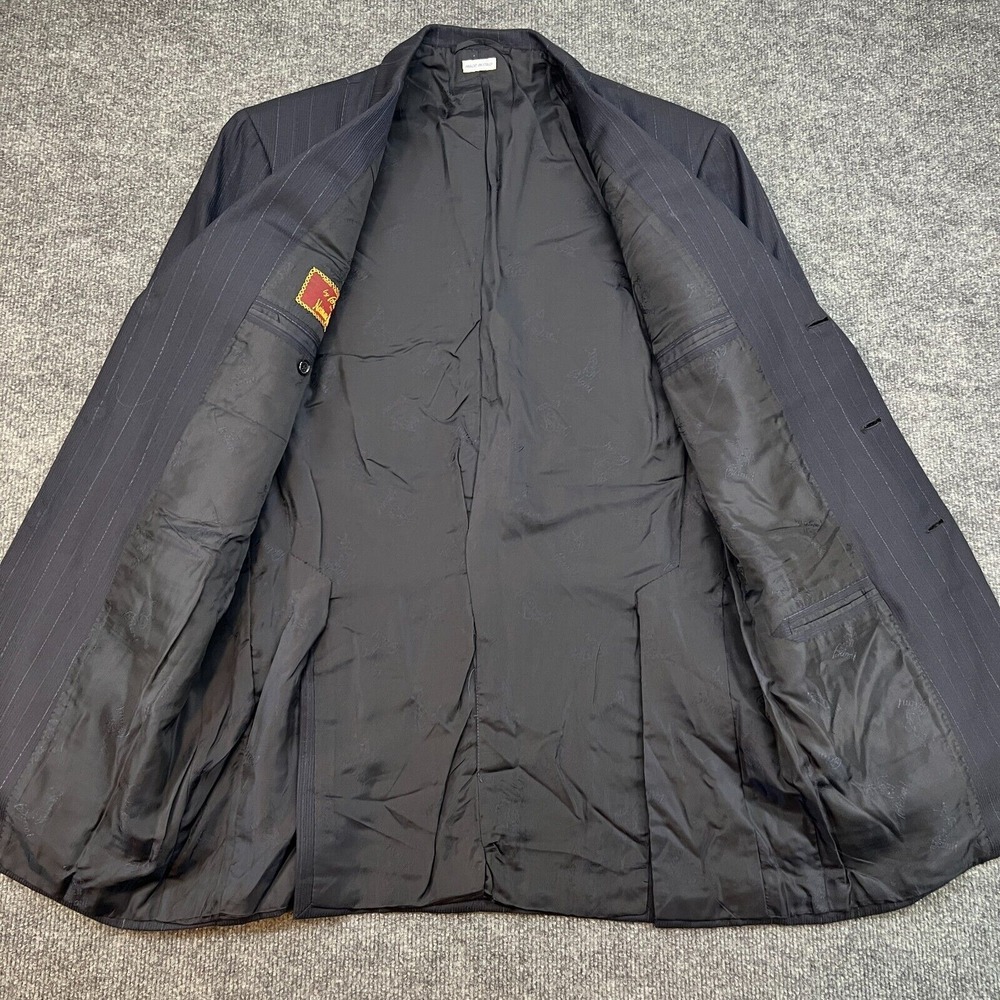 Brioni Nomentano Sport Coat Jacket 42R Navy Dark Blue Pin Striped Wool - Picture 8 of 16
